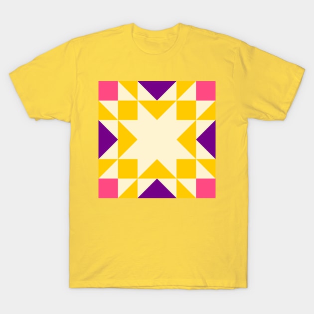 SCANDINAVIAN STARS quilt pattern 08 T-Shirt by Slanapotam